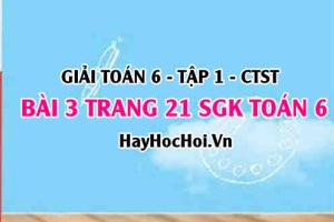 Giải bài 3 trang 21 Toán 6 Tập 1 SGK Chân trời sáng tạo